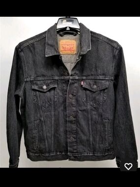 Levi's Black Wash Denim Trucker Mens Jacket , Size M